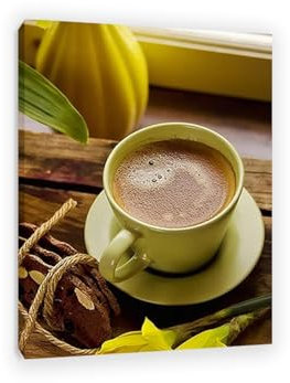 MYCGGDGH Quadro Caffè Vintage-Caffè Stampa su Tela Canvas da Parete-giallo caffè-Quadro Casa Soggiorno Macinino Ristorante Bar Cucina Caffe Vintage Telaio interno 80x115cm(31x45 pollici)