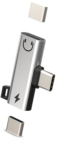 Adaptateur de casque USB-C 2 en 1 pour Apple iPhone 15 iPad compatible avec Samsung DAC connecteur de charge répartiteur double prise AUX câble audio USB C pour téléphone portable, ordinateur