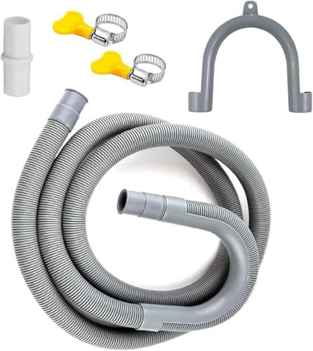 Manguera Desagüe, 1.5M/2M/2.5M/3M/4M/5M Tubo Desagüe, Prolongación Tubo Desagüe, Universal Manguera Drenaje, Kit Extensión la Manguera Desagüe, Para Lavadora Y Lavavajilla