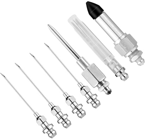 Ensemble d'accessoires pour aiguille à graisse, kit de buse pour aiguille à graisse | Distributeur de raccords d'aiguille de graisse pour aiguille | Coupleur d'outil de montage de pointe d'aiguille po
