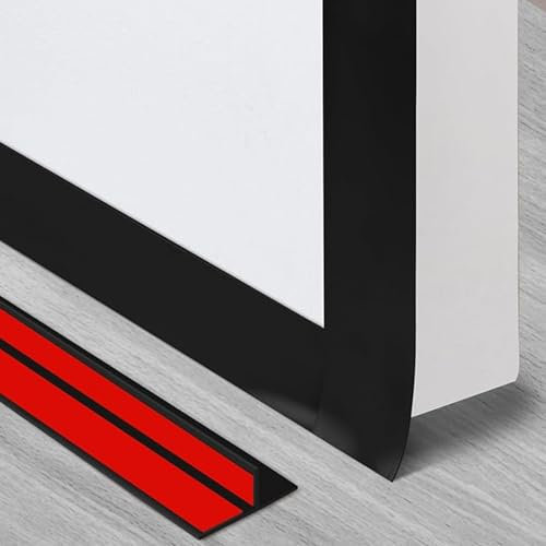 Junta en forma de T para puertas y ventanas, cinta de sellado de TPE negra, autoadhesiva de doble cara, para puertas y ventanas, puertas correderas, mamparas de ducha y aislamiento acústico, 3 m
