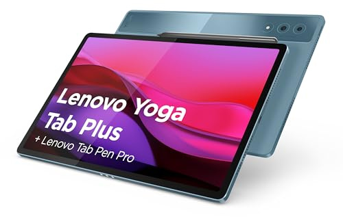 Lenovo Yoga Tab Plus - Tablette Tactile 12.7'' 3K, 144Hz (Qualcomm Snapdragon 8 Gen 3 Mobile Platform, 8Coeurs, RAM 16Go, UFS 4.0 256Go, Android 14, Wifi7 + Bluetooth) Lenovo Tab Pen Pro - Tidal Teal
