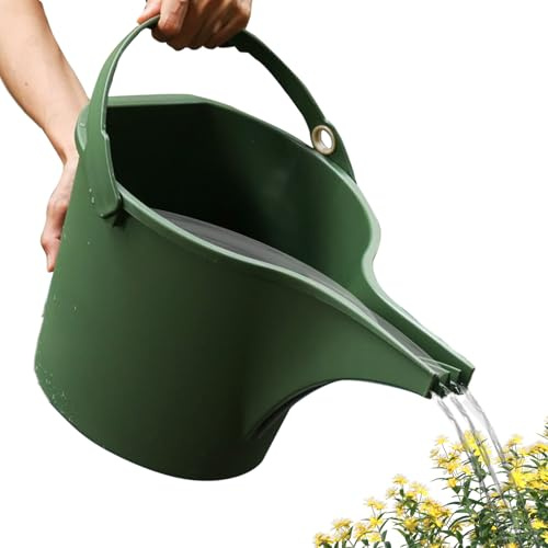 Pattumiera da 8 l, annaffiatoio per piante con grande capacità, contenitore ergonomico per irrigazione da giardino, versamento preciso con beccuccio lungo per aiuole, bacche, arbusti, campeggio, 16,54