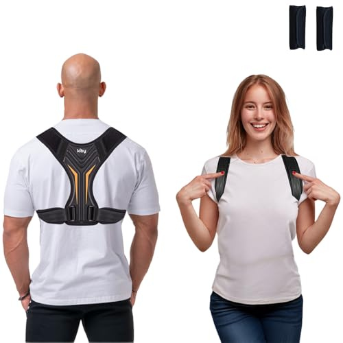 Kiby® Correttore Posturale Ortopedico Uomo Donna, [Dispositivo Medico] Cuscinetti in Omaggio (M)