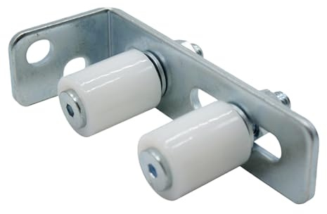 DOJA Barcelona Guida per Porta Scorrevole - Facile da Installare e Regolare - Materiale Robusto con Misure Esatte - Rulli per Porta - Guida Porta Scorrevole Pavimento - Guide al Pavimento