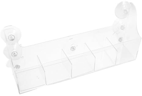 Estante de Refrigerador Acrílico Transparente Ventosa | Frascos de Aceite y Especias, Uso en Nevera y Congelador, Limpieza Sencilla