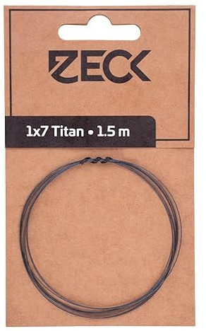 Zeck 1x7 Titan Vorfachmaterial 3 kg – 1,5 m, Titan Leader für Barsch & Zander
