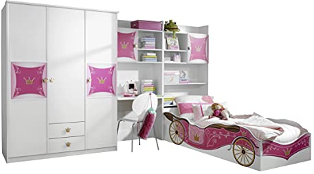 Rauch Möbel Kate, Kinderzimmer, Weiß/Prinzessinnenstil, Maße 326x199x238 cm