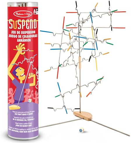 Melissa & Doug Suspend Family Games for Kids and Adults | Stacking Tower Balancing Toy Board Game | Outdoor Activities Kids 8+