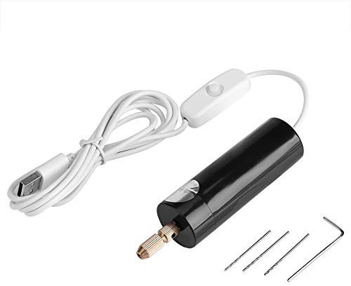 Mini Bohrer Elektrisch, Mini Borr För Smycken, Riuty Mini-Bohrmaschine, Mini-Handbohrmaschine, Elektroschleifer Bohren DIY Mini kleine Metall-Elektromotor Handbohrmaschine PCB 3X Spiralbohr