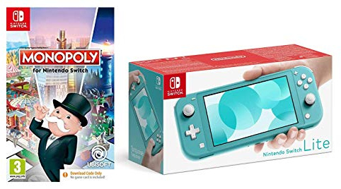 Nintendo Switch Lite - Turquoise + Monopoly (Code in Box) (Nintendo Switch)