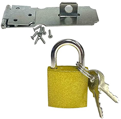 P Store Safety Hasp and Staple 25mm Padlock Gate Door Shed Latch Lock Blanket Box Chest