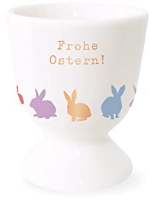 Grafik-Werkstatt 61872 Eierbecher mit 100% Echtgold | Porzellan Becher | Frohe Ostern