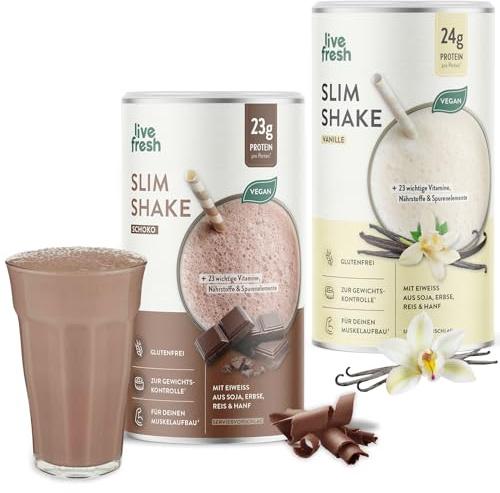 LiveFresh Slim Shake Probierpaket – Mahlzeitersatzsahake Abnehmen²