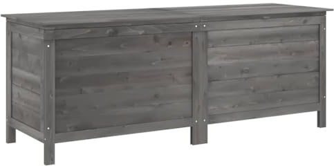 vidaXL Gartentruhe Anthrazit 150x50x56,5 cm Massivholz Tanne