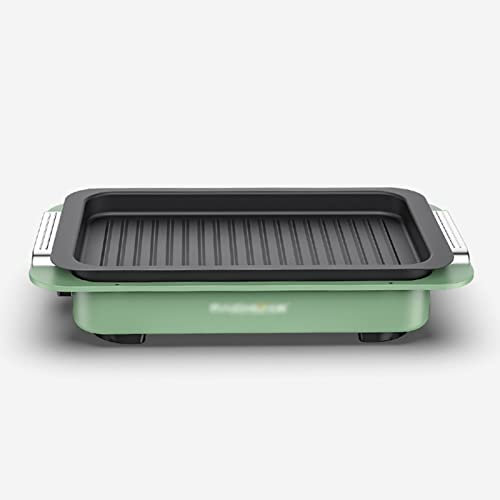 Gril de Santé Familial, Gril de Table de Barbecue d'intérieur sans Fumée, Gril électrique de Style Coréen, Plaque de Cuisson Antiadhésive, Facile à Nettoyer