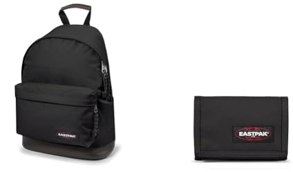 EASTPAK WYOMING Rucksack, 203 cm, 199 L, Black (Schwarz) & CREW SINGLE Geldbörse, 22 cm Black (Schwarz)