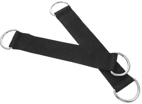 SEWOART Cinghie Sospese per Palestra Facili da Usare per Allenamento di Resistenza in Poliestere Nere 2pezzi Carrucole e Sistemi Home Gym
