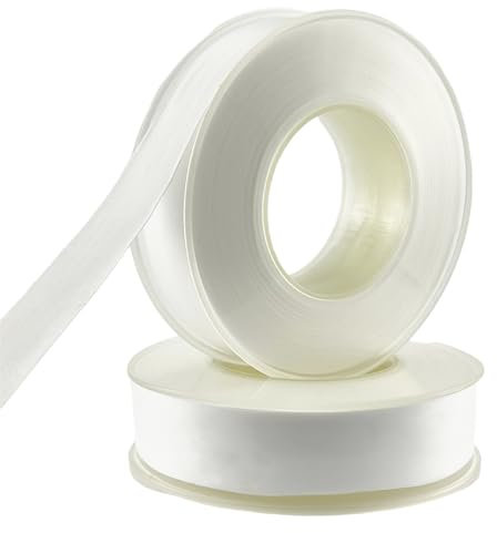 XNTONG - 2 rollos de cinta de teflón, cinta de sellado de rosca PTFE para tuberías de agua 18 mm x 20 m, cinta de sellado de rosca evita fugas en conexiones de grifo, tuberías y cabezales de ducha