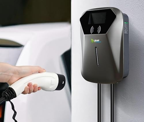 7kW EV Charger | 7.4kW Type 2 Tethered Home EV Charger | Smart WiFi App & RFID | Scheduled Charging | 32A Single Phase | Built-in PEN Fault Protection | Wall Mounted | Grey