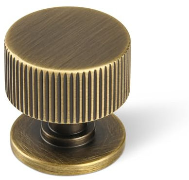 SALISENG Antik-Messing-Knauf für Küchenschrank, 5 Stück, massives Messing, für Kommoden, Schubladen, Messinggriffe für Badezimmer, Schlafzimmer, Schrank, Kleiderschrank, Möbelbeschläge