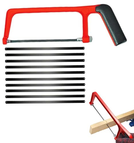 Red Saw Frame Saw Blade 10 Pieces Mini Hacksaw Hacksaw Ridge Hacks Small Saw Metal Cutting Saw Hacksaw Small Saw Compact and Easy to Carry Sharp Wood and Plastic
