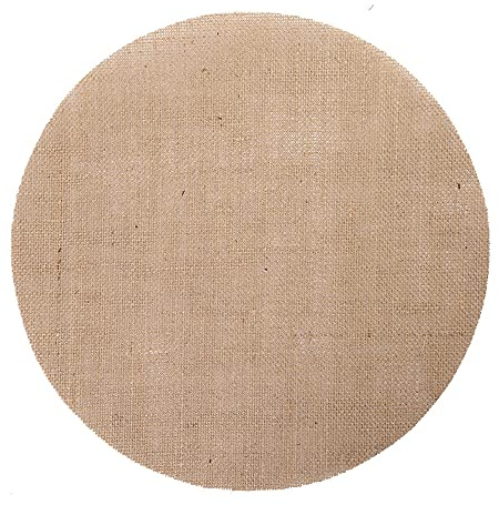8 Stück Leinenstoff,Runden Dekoratives Leinen,Kleines Leinentuch,Leinen Nähstoff,Jutestoff,Natur Leinen,für Bouquet-Verpackung,Tischset,DIY-Kunsthandwerk,Stickerei Dekoration,35 cm,Leinenfarbe