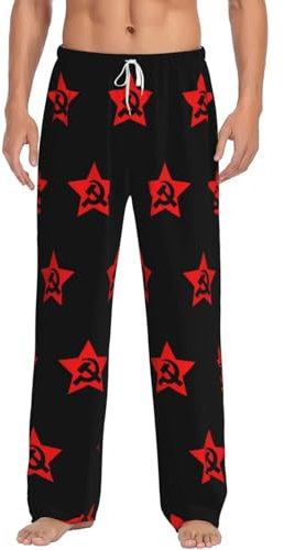 KWQDOZF Hammer und Sichel Herren Pyjamahose