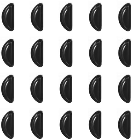 Ymapinc 10 Paar 3mm Silikon Nasenpads Brille | Selbstklebend Brillen Nasenpads Schwarz Brillenpads für Vollrahmen Brillen und Sonnenbrillen