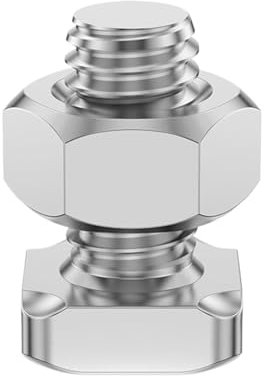 WENYOG Hammerkopfschrauben 50 Stücke Aluminium M6X12 Schrauben 50 Stücke M6 Muttern Mutter Bolzen Werkzeug Sortiment Set for Outdoor-Anlage Gartenarbeit Gewächshaus Garten Zubehör