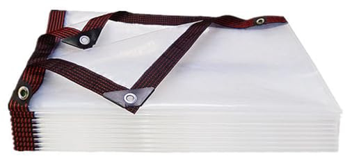 SXEVZOO Telone Trasparente Impermeabile Trasparente Polietilene Telone Con Occhielli Foglio Copertura Anti-pioggia Per Casa Giardino Campeggio Caravan Serra(3.5x3.5m)