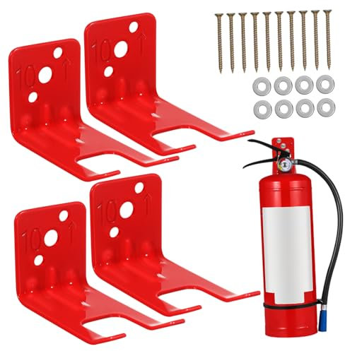 LIFKOME Gancio Per Estintore Da Parete Staffe Di Montaggio in Metallo Di Ganci Per Estintori Bulloni e Rondelle Per Fissaggio Sicuro