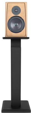 soudesileim 1 Paar Lautsprecherständer Höhenverstellbar 65-85cm, Jeder Stand max Tragfähigkeit 30kg, Boxenständer Freistehend mit Anti-Rutsch Pads, Speaker Stand (Schwarz)