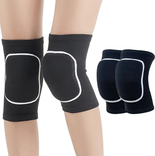 SSKHE Dehnbare Tanz-Knieschoner für Volleyball, Tanz, Yoga, 1 Paar, weiche Bandage, atmungsaktive Ärmel, Schutzausrüstung mit mehreren Farben zur Auswahl, für Damen, Herren, Teenager, Einheitsgröße