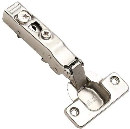 2 Pack Rok Hardware Pivot Pro C-80 Series Clip-On 110 Degree Opening Angle, 48mm Drilling Hole, Screw-On, 35mm Cup, Full Overlay Soft Close Hinge, Nickel Plated, C80A676F (Base Plate Sold Separately)