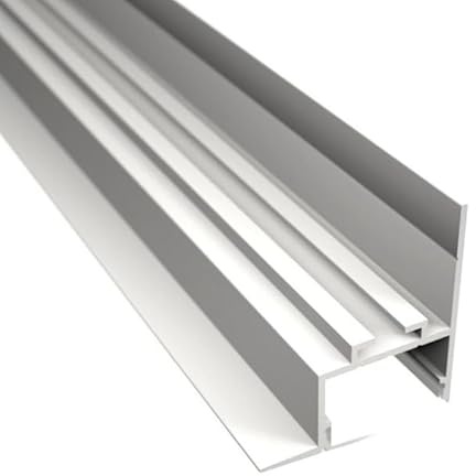 ledomec ALU Profil 2m Leiste SCHATTENFUGE-20 in weiß Schiene Rigips für Led Streifen (2m Profil inkl. Abdeckung Matt)