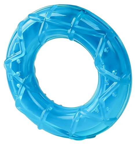Dog Cooling Teething Toy - Freezable Ice Chew Ring, Thermoplastic Rubber Hydration Bone Stick, Heatstroke Prevention Treat Dispenser, Soft Gums Soother | Care Tool for Puppies & Breed Owners