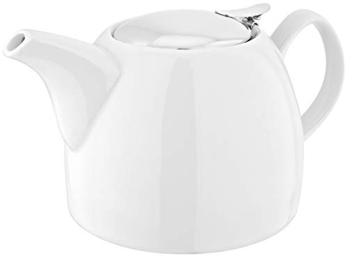 Judge Essentials White Porcelain Loose Leaf Teapot (6 Cup/1.2L)