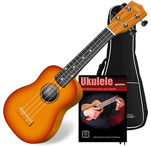 Classic Cantabile US-100 SB Sopran-Ukulele Sunburst Set inkl. Tasche +