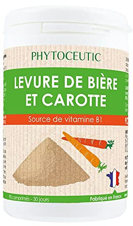 Laboratoires Phytoceutic Levure de Bière/Carotte Bio 90 Comprimés