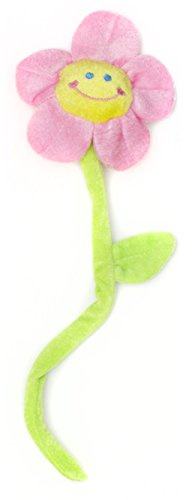 GOODS+GADGETS Singende Geburtstagsblume - Plüsch, 40 cm, Rosa | Biegsamer Stiel mit Draht, spielt Happy Birthday, Knopfbatterie inklusive – witzige Geschenk-Grußkarte