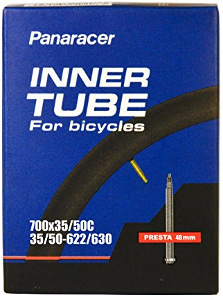 Panaracer Tube de vélo, Valve Presta, DE Nombreuses Tailles Différentes, 33–40–48–60–80 mm Vannes, Single ou Lot de 2, Mixte, YTW735-50F48, Noir, 700x35/50c 48mm stem