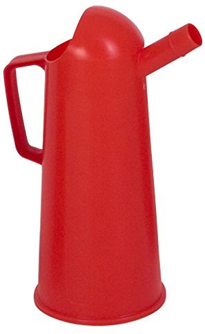 hünersdorff Ölmaßgefäß 932700 2,0l, mit eingeprägter Skala, rot, PP, made in Germany