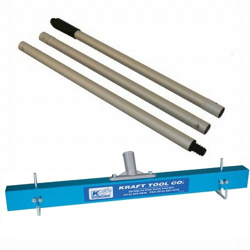Kraft Tool CC975 24 Gauge Rake/Leveler w/3-piece Aluminum Handle