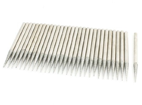 sourcing map 15 mm x 1 mm Konus Kopf Diamant-Frässtifte Schleifstifte, Bits 30 PCS de