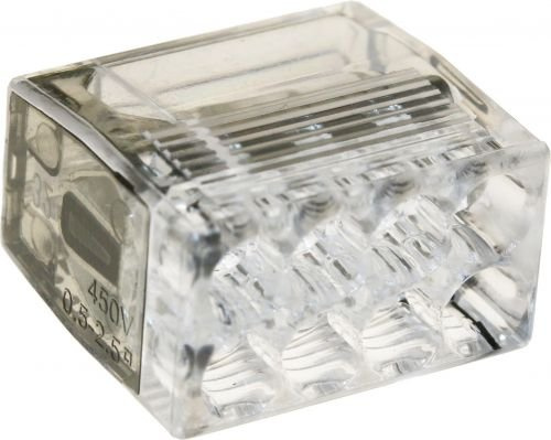 ViD® 2073-208 anslutningsklämma/fastklämklämma grå 8 x 0,5–2,5 mm² – 50 stycken