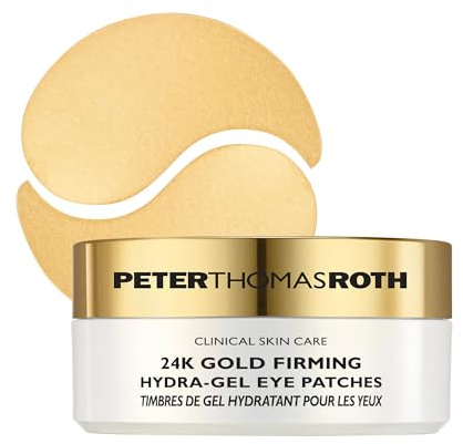 Peter Thomas Roth | 24K Gold Firming Hydra-Gel Eye Patches | Gold-Infused Eye Mask Patches for Fine Lines, Crow's Feet and Dark Circles