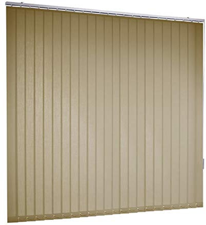 deko-raumshop Lamellenvorhang Verdunkelungslamellen Vertikaljalousie Beige Fenster Rollo Breite 100-250 cm Länge 150-250 cm lichtundurchlässig verdunkelnd Flächenvorhang Schiebevorhang (150 x 180 cm)