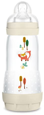 MAM Biberon Easy Start Anticolica, con Tettarella in Silicone SkinSoftTM, 4+ Mesi, 320 ml, Neutro