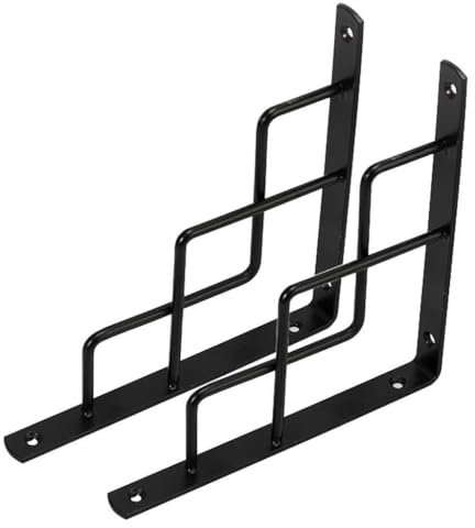 SLRMKK Gartenregalhalterung Iron Art Triangle, Wandhalterung für Tischtische, Hochleistungs-Halterung, Mo.dern Iron Art Stand für Home Office Restaurant, 2 Stück 90 & deg;